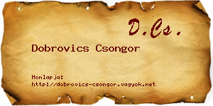 Dobrovics Csongor névjegykártya