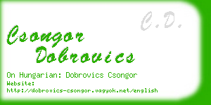 csongor dobrovics business card